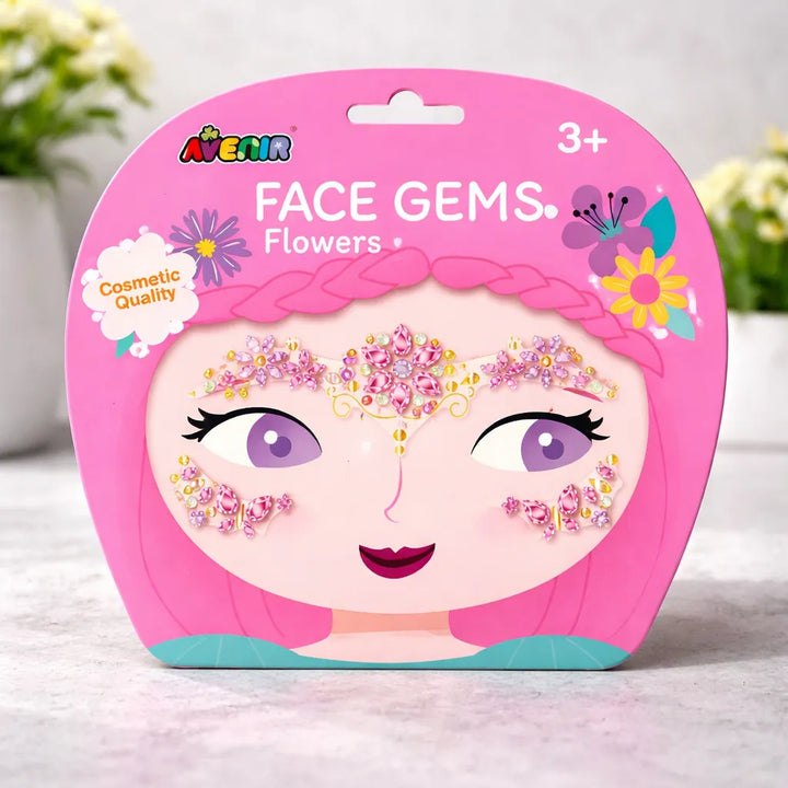 Set De Arte y Manualidades Gemas Para El Rostro Flores