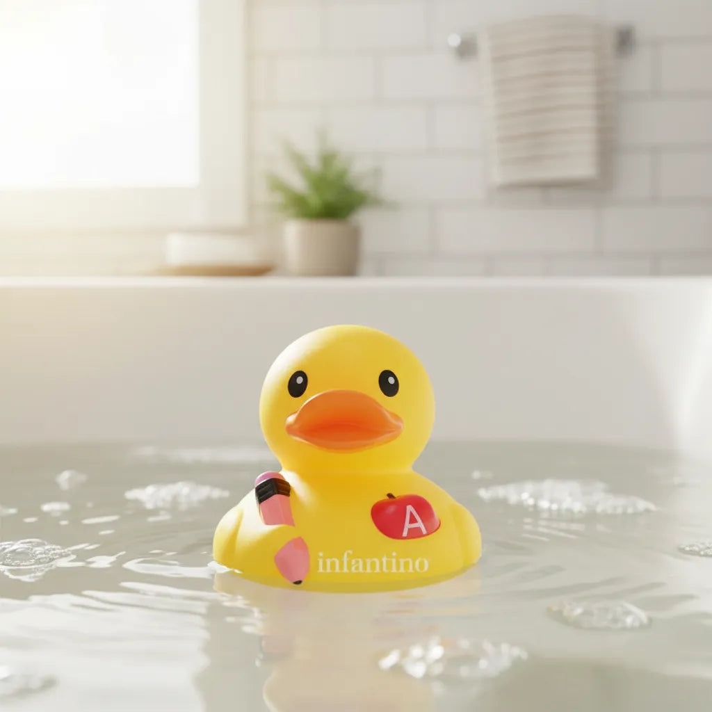 Juguete Patito De Baño Infantino Estudiante Para Bebés Niños