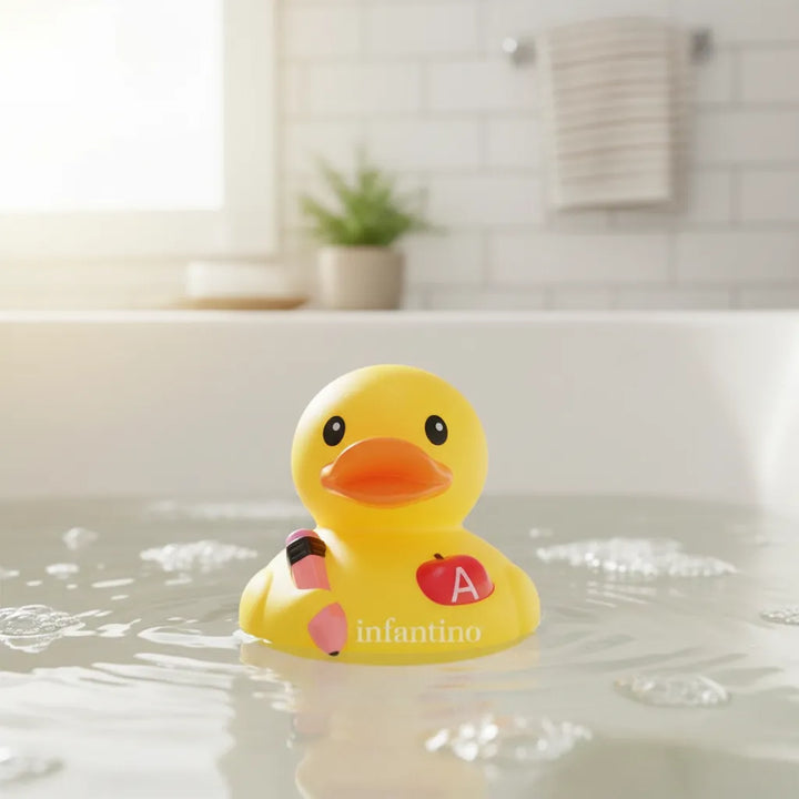 Juguete Patito De Baño Infantino Estudiante Para Bebés Niños
