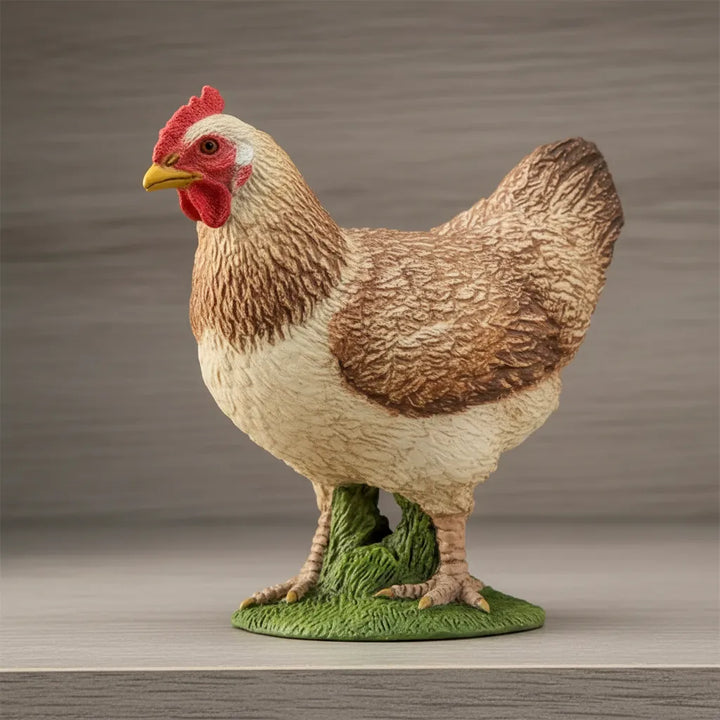 Figura Coleccionable Gallina Roja Pitado A Mano Papo Niños