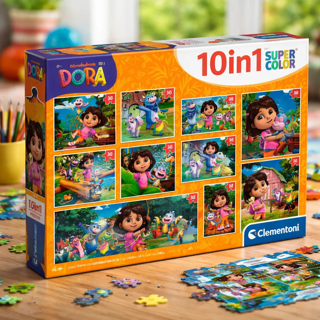 Rompecabezas 10 En 1 Dora La Exploradora Clementoni Niños