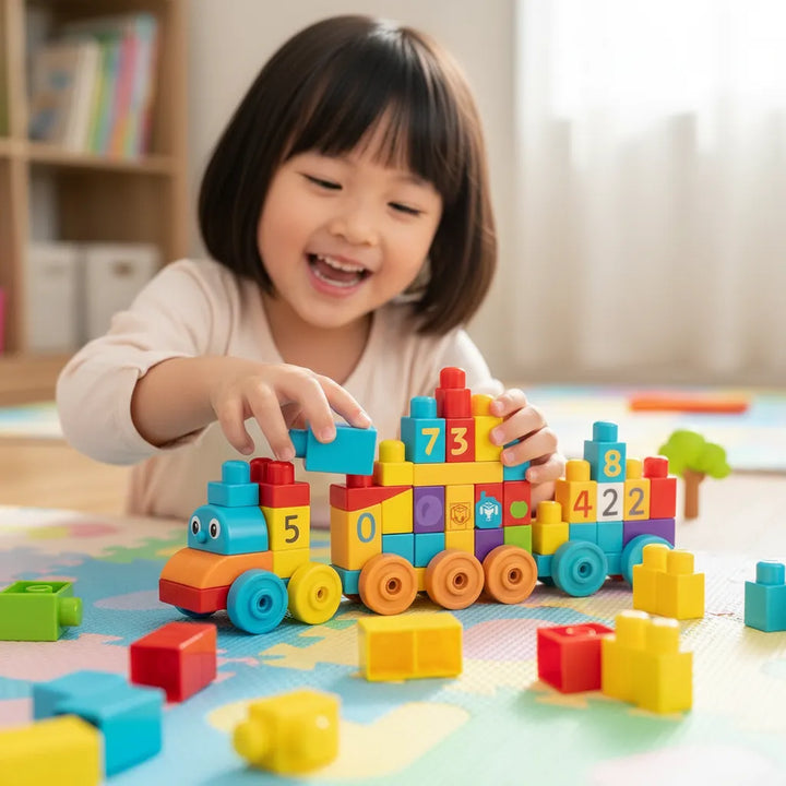 Juego Bloques Grandes Tren 50 Piezas Niños