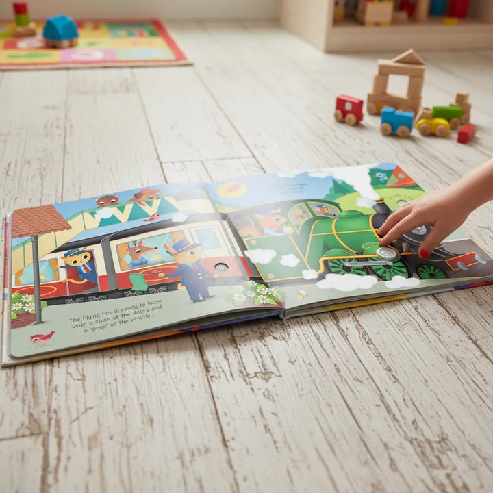 Libro Didáctico Con Sonidos Trenes Para Niños