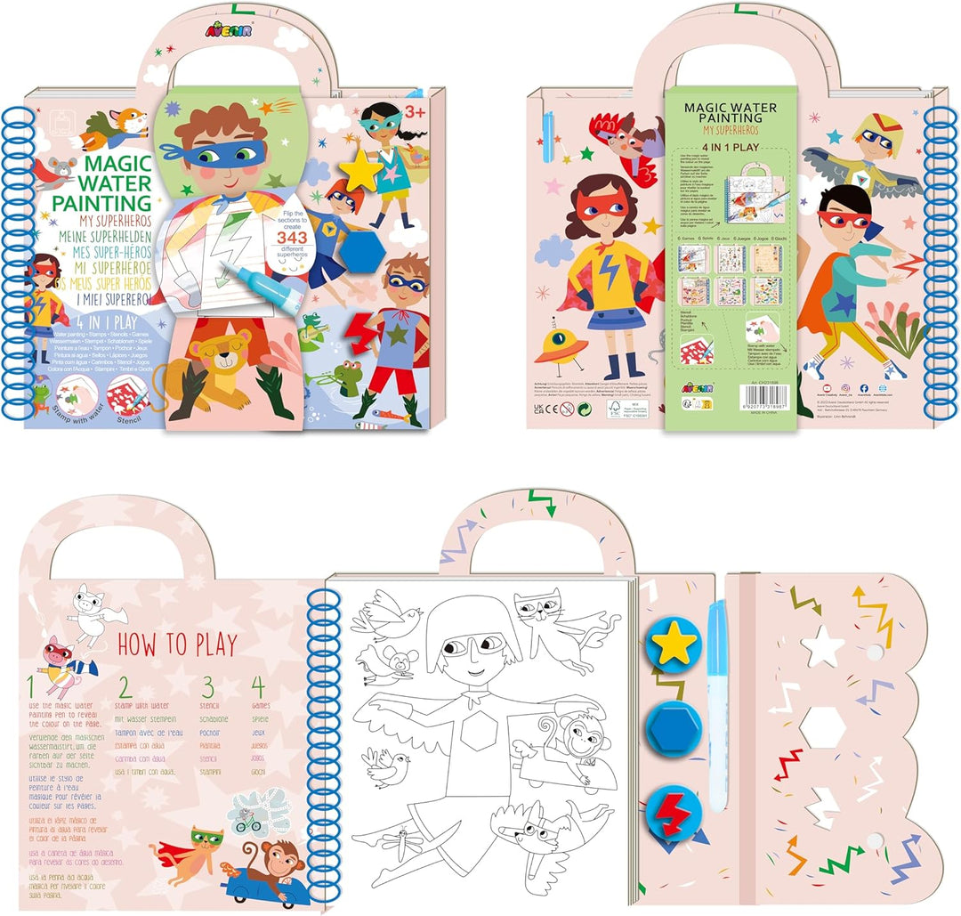 Libro De Pintura Mágica Con Agua Para Niños