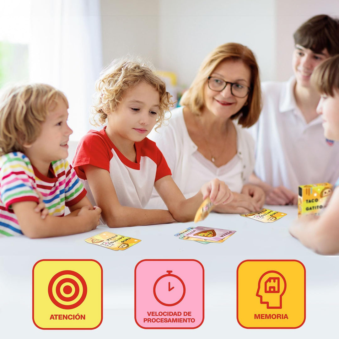 Juego De Mesa Taco Gatito Pizza Adulto Niños