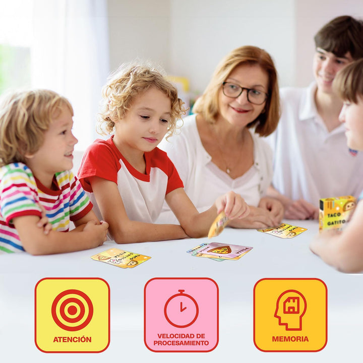 Juego De Mesa Taco Gatito Pizza Adulto Niños