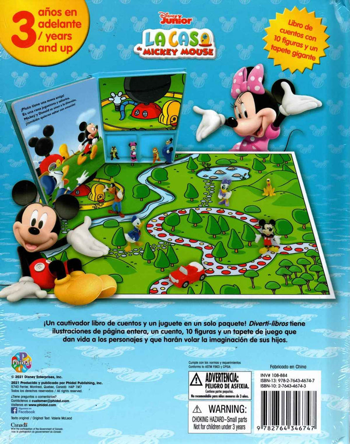 Libro Infantil Mickey Mouse 10 Figuras Y Tapete