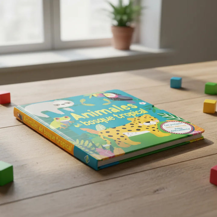 Libro Didáctico Animales Del Bosque Tropical Para Niños