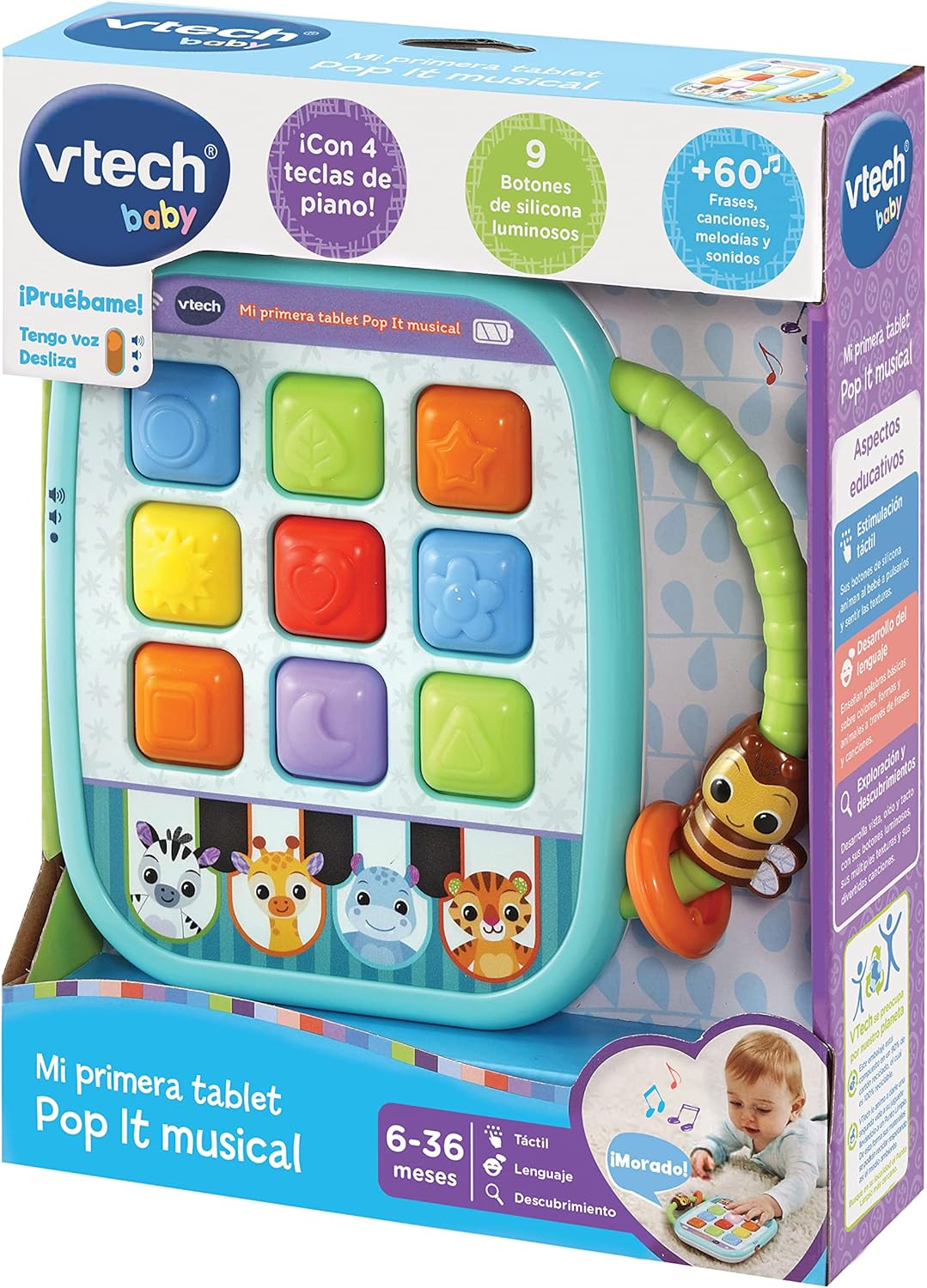 Juguete Tablet Pop It Musical Y Luces Bebés