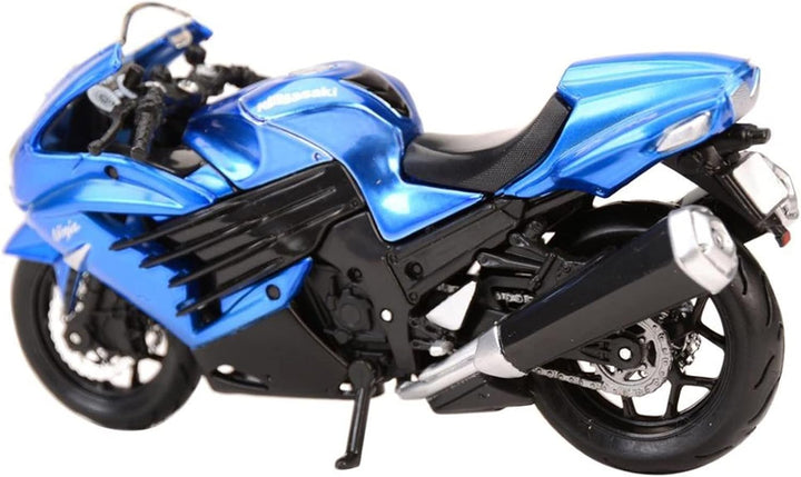 Moto A Escala 1/18 Kawasaki Ninja Azul Maisto