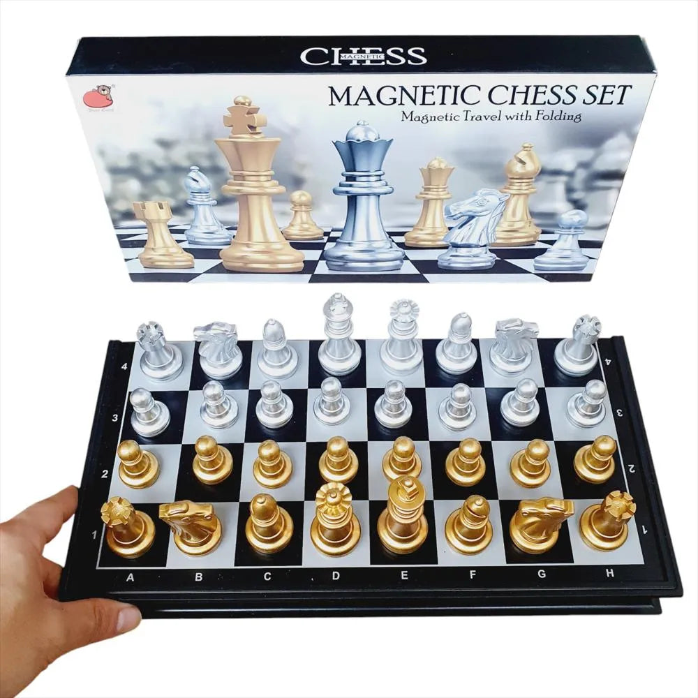 Juego De Mesa Ajedrez Magnético Tablero Plegable Para Niños