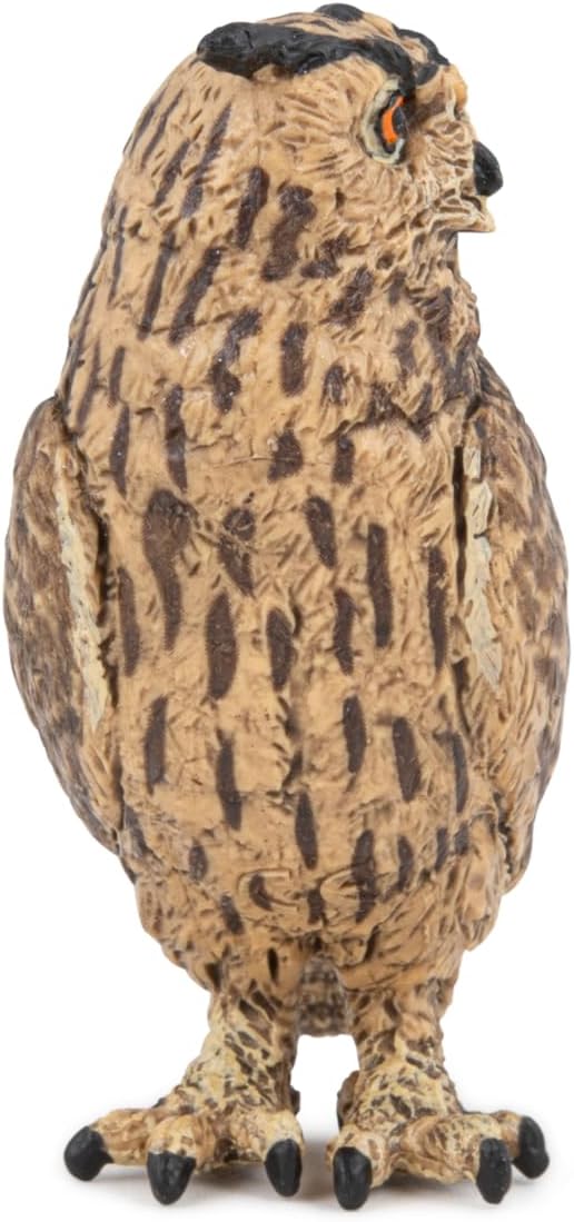 Figura Coleccionable Búho Real Pintada A Mano papo