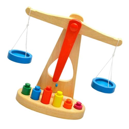 Juguete Educativo Balanza De Madera Para Niños
