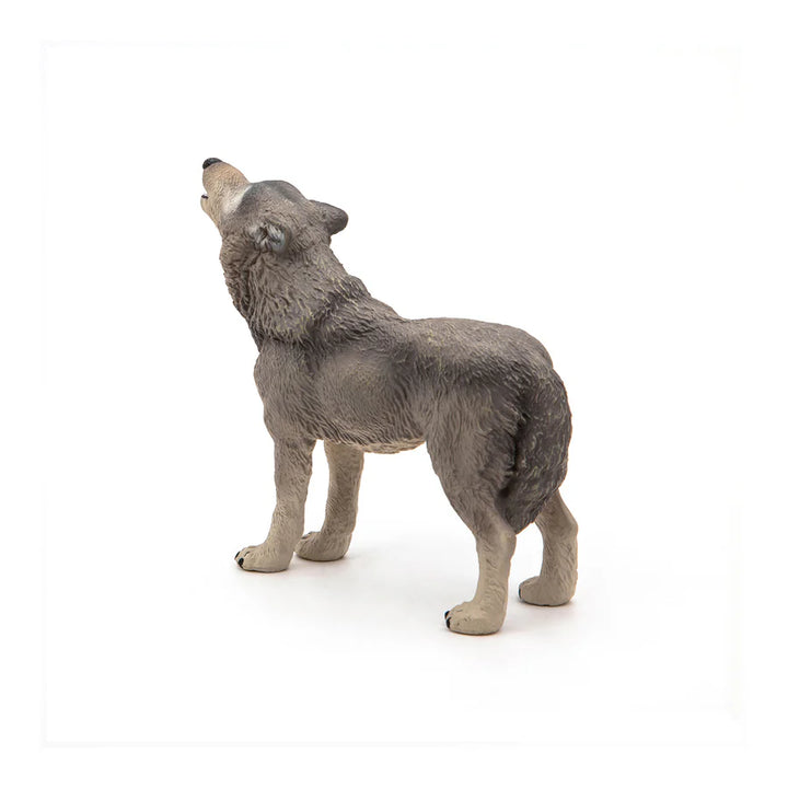 Figura Coleccionable Lobo Aullando Pintados A Mano Papo