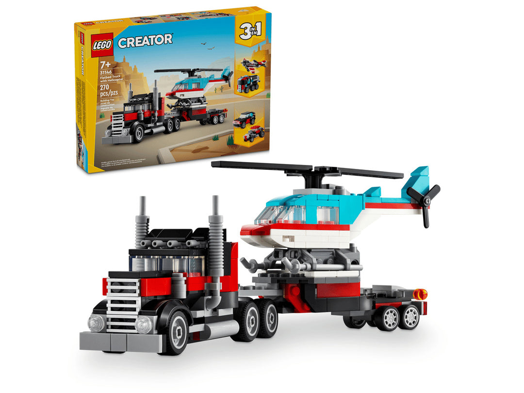 Juego Lego Creator 3 En 1 Camión Plataforma 270 Piezas
