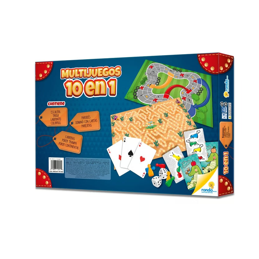 Juego De Mesa Multijuegos 10 En 1 Para Familia