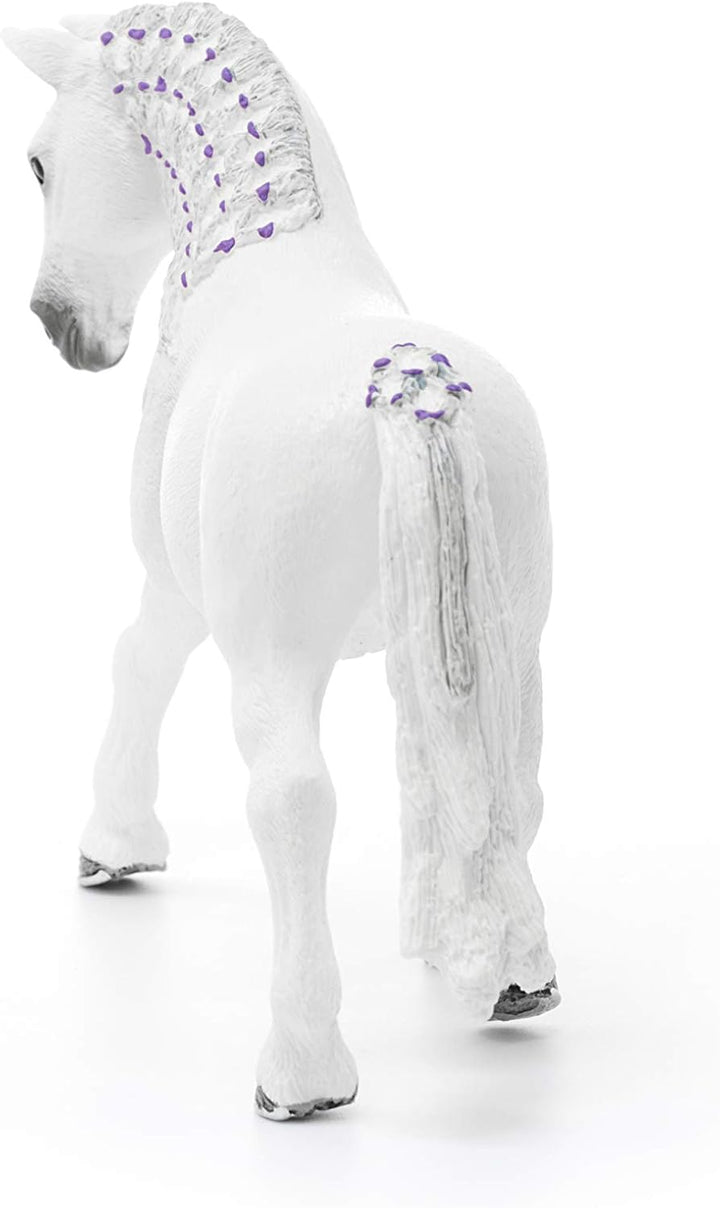 Figura Animales Yegua Lipizzana Pintada A Mano