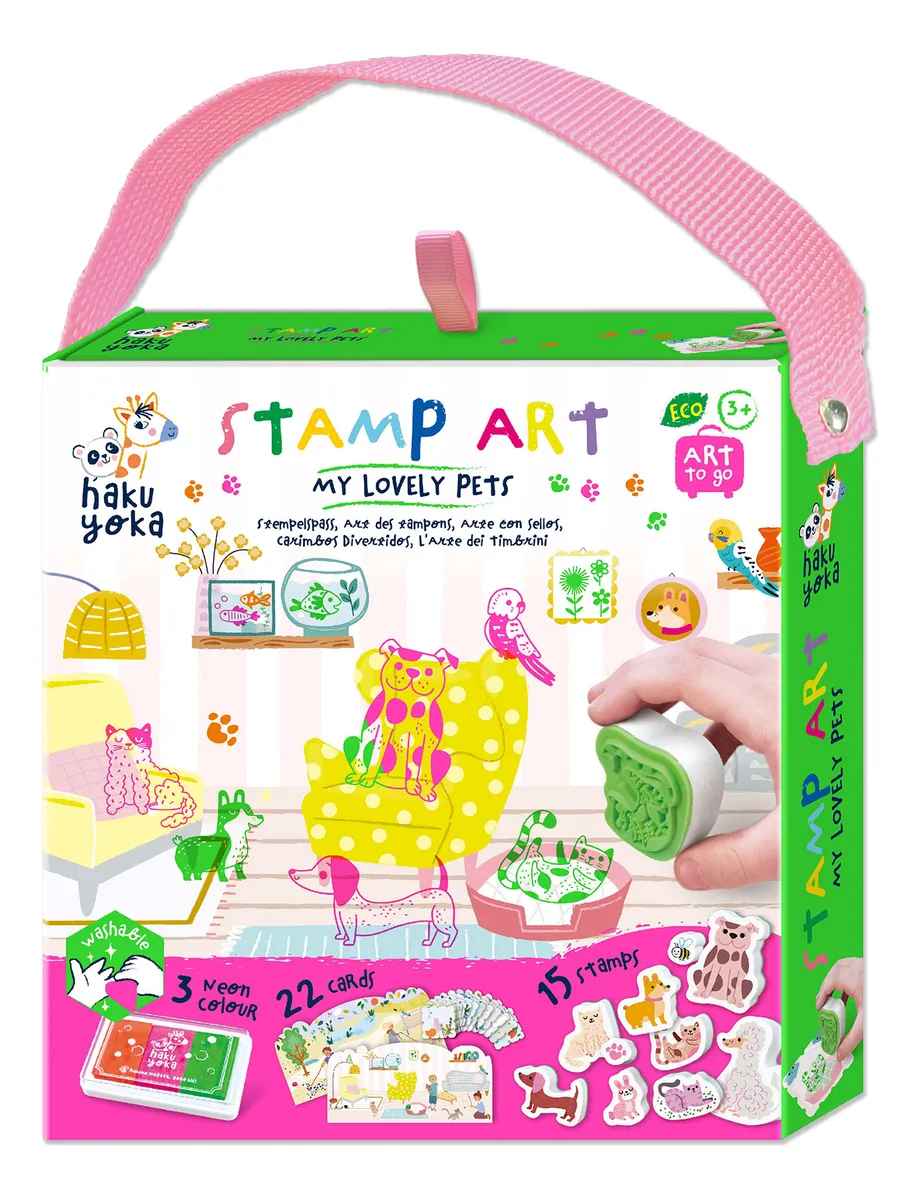 Juego De Arte Animales Sellos Reutilizable Niñas