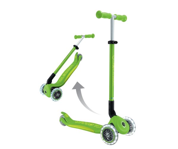 Patineta Primo Plus Lights Plegable verde Para Niños