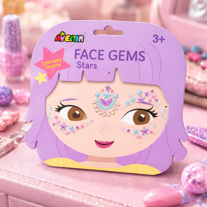 Set De Arte y Manualidades Gemas Para El Rostro Estrellas