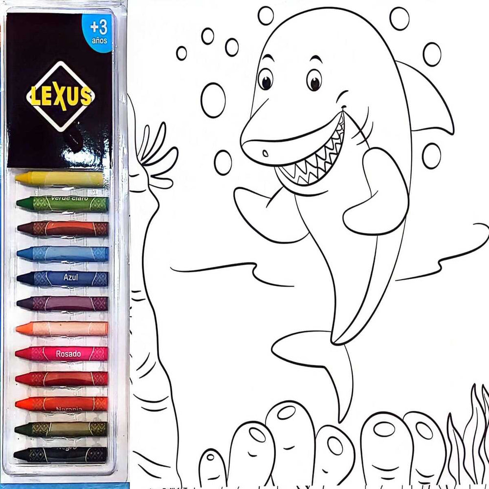 Libro Infantil Para Colorear Con Crayones El Ocèano