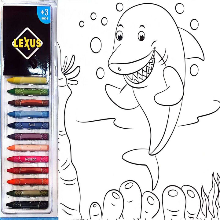 Libro Infantil Para Colorear Con Crayones El Ocèano