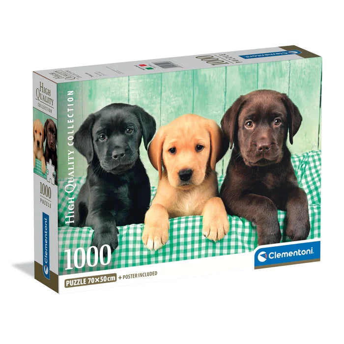 Rompecabezas 1000 Piezas Cachorros Labrador Clementoni