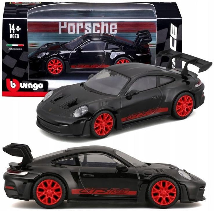 Carro Escala Bburago 1/43 Race Porsche 911 Gt3 Rs Negro