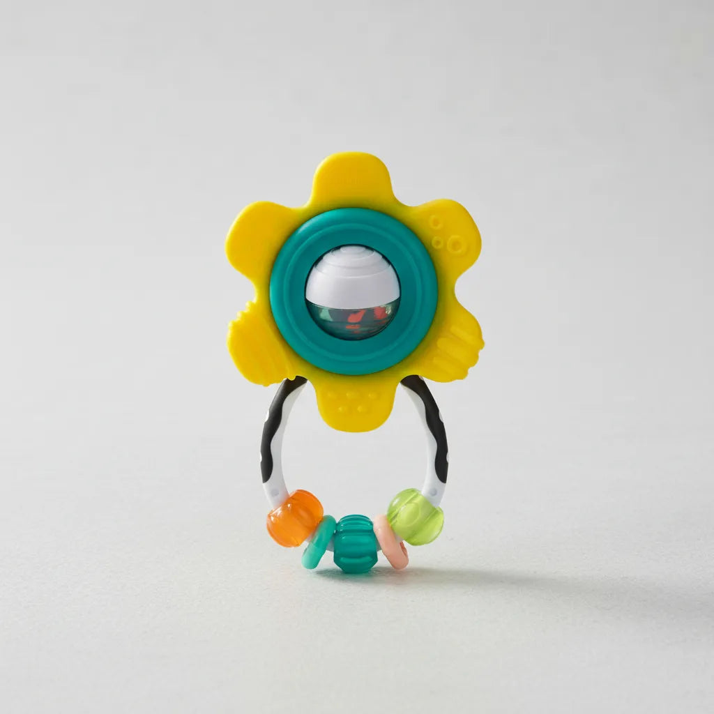 Juguete Sensorial Bebés Mordedor Y Sonajero Flor