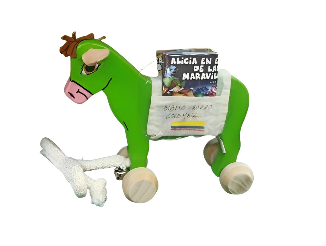 Juguete Didáctico Biblioburro En Madera Para Niños