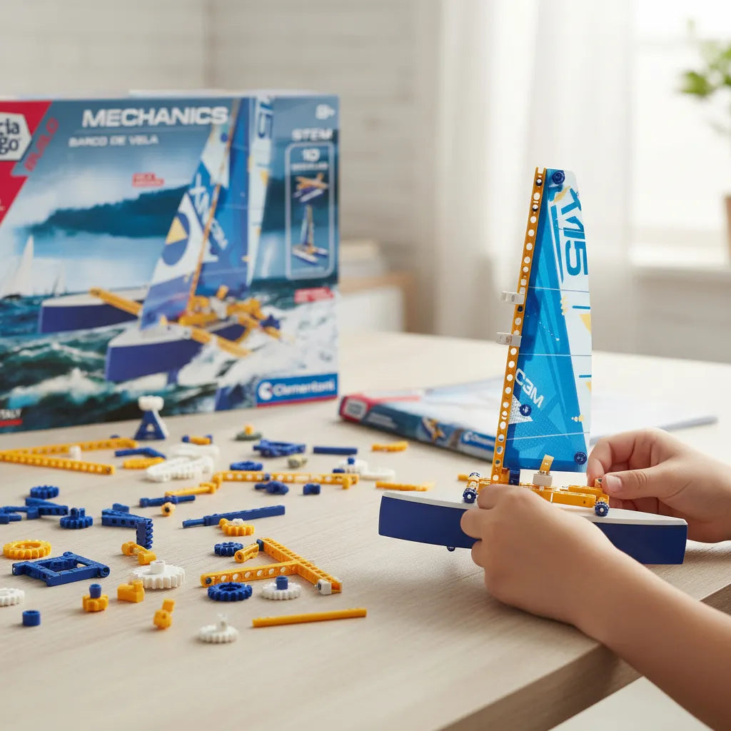 Juego Construcción Tipo Lego 10 Barcos STEM
