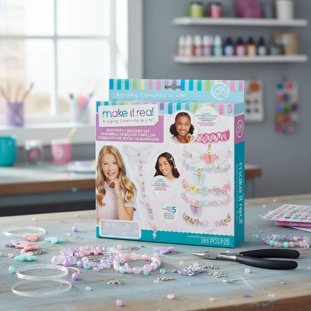 Set De Creación De Pulseras Mariposa Mágicas Para Niñas