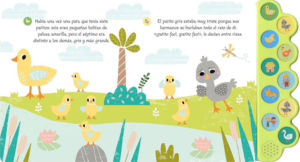 Libro Didáctico Cuento El Patito Feo Con Sonido Niños