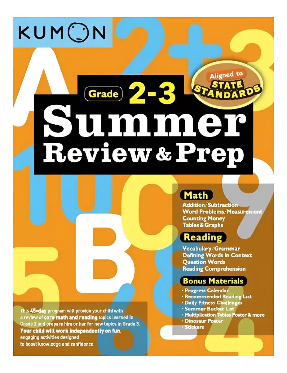 Libro Kumon Preparacion Matematicas Y Lectura Grado 2-3
