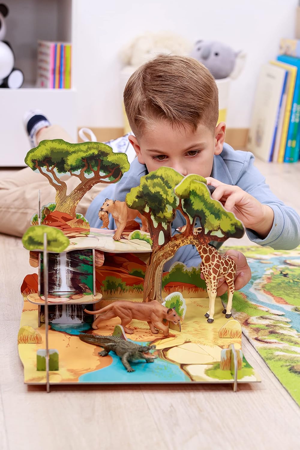Figura León Africano Pintada A Mano papo