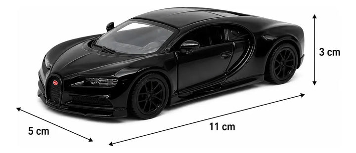 Carro Escala Coleccionable Bugatti Chiron Negro