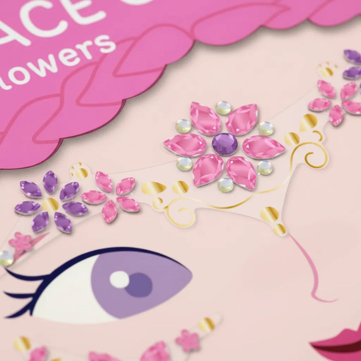 Set De Arte y Manualidades Gemas Para El Rostro Flores