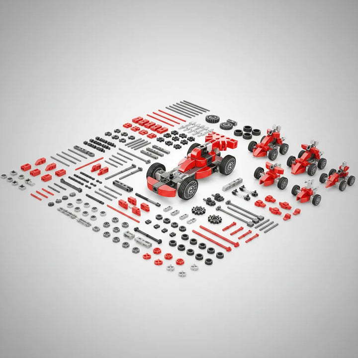 Juego De Construcción Carro Carreras 5 En 1