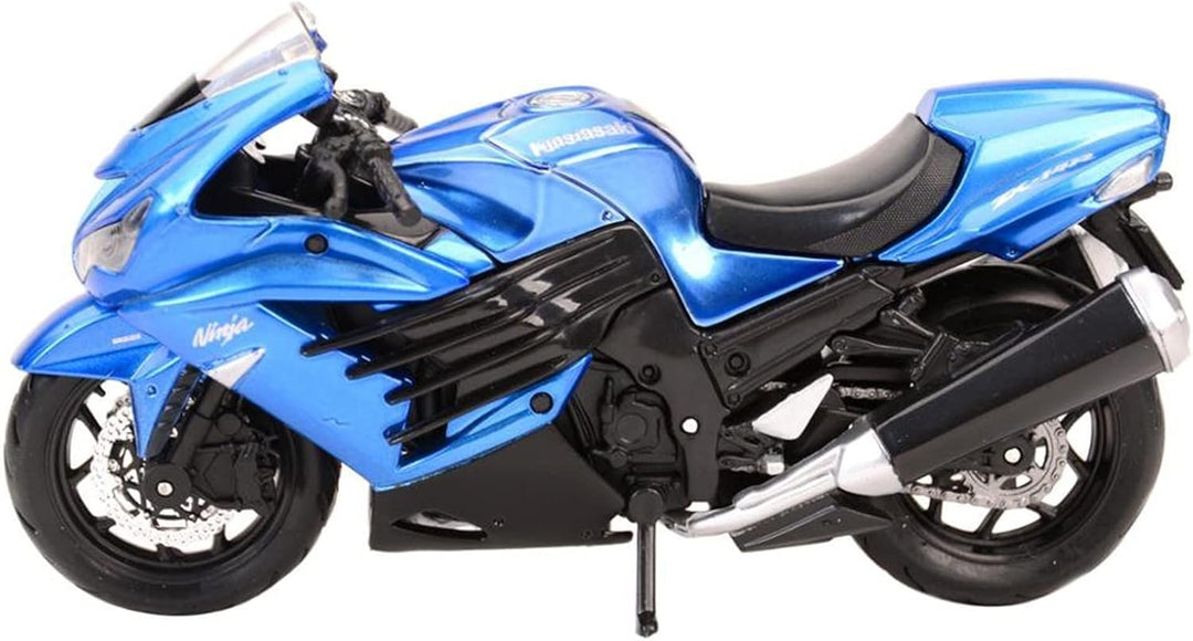 Moto A Escala 1/18 Kawasaki Ninja Azul Maisto