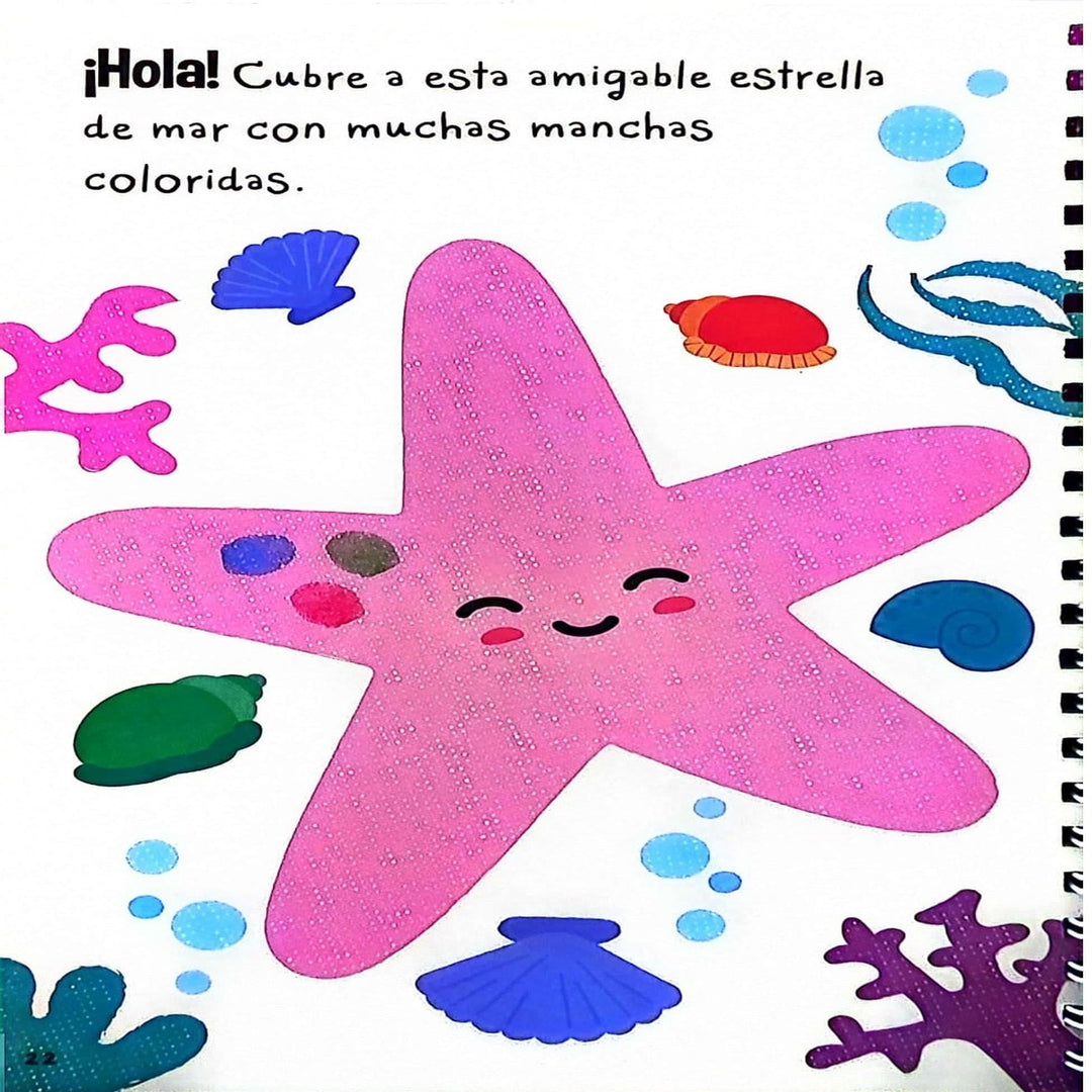 Libro Infantil Animales Pinta Con Huellas Niños