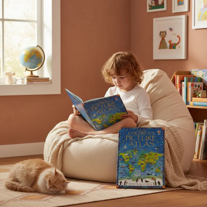 Libro Didáctico Atlas Ilustrado Usbone Para Niños