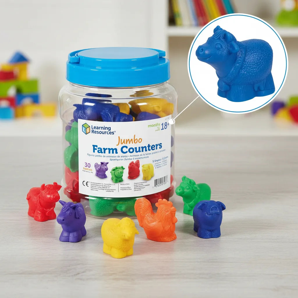 Juego Montessori Animales De La Granja Jumbo