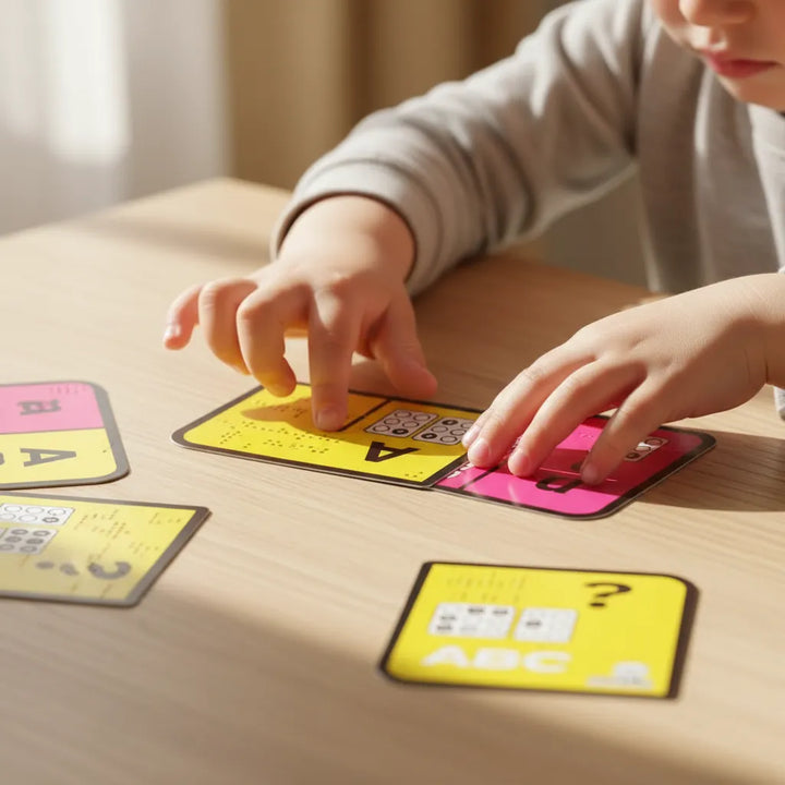 Juego De Cartas Didáctico Braille Abc Niños
