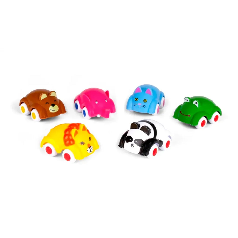 Juguete Set 6 Carros Colores Y Seguros Para Niños