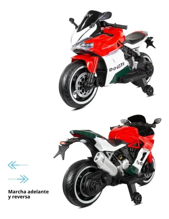 Moto Eléctrica Deportivo 12v Rojo Niños