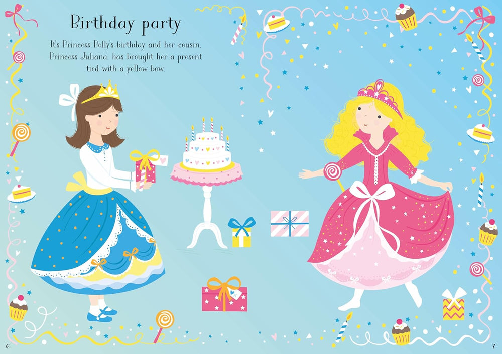 Libro Pequeñas Princesas Con Stickers Para Vestir Para Niños
