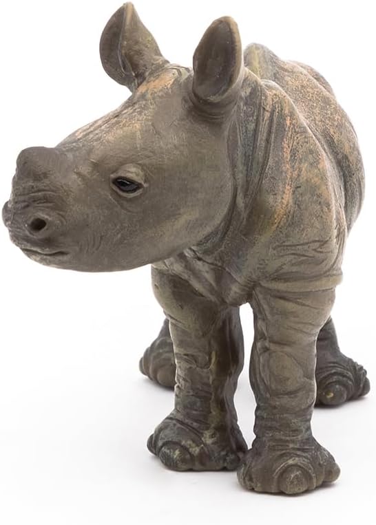 Figura  Cría De Rinoceronte Pintada A Mano papo