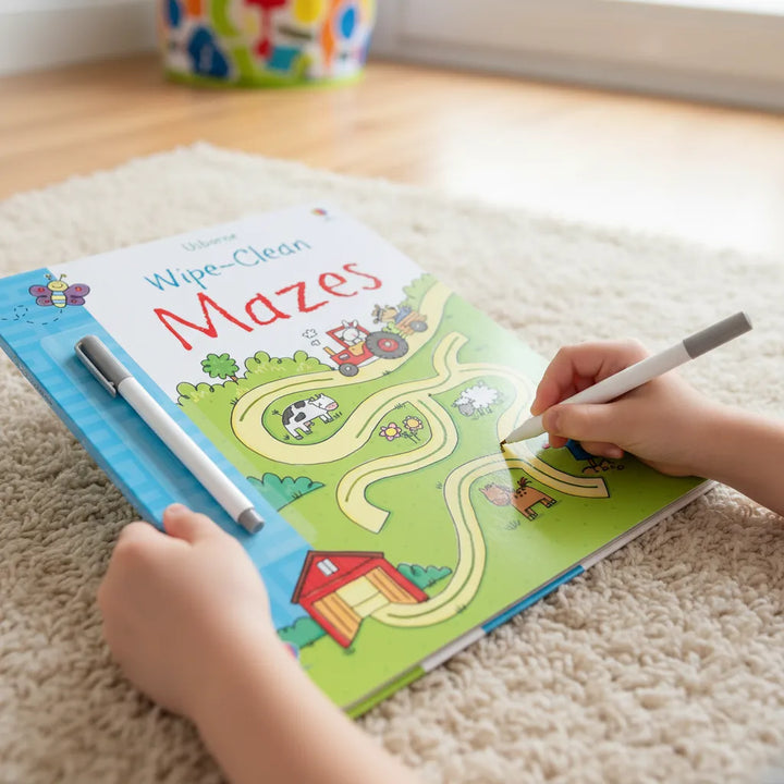 Libro Infantil laberintos Divertido Borrable Niños