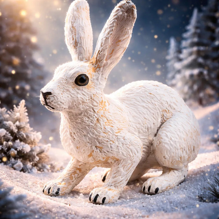 Figura Coleccionable Liebre Polar Pitado A Mano Papo Niños