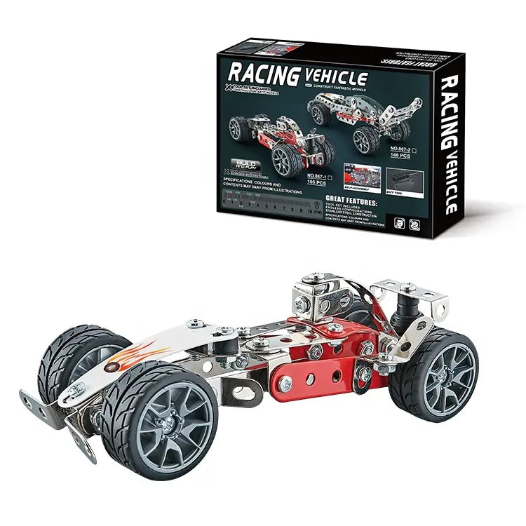 Juego Construcción Carro 105 Piezas Para Niños